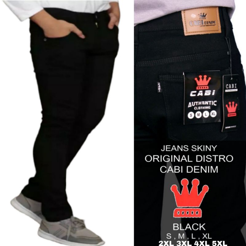 Celana jeans pria jumbo simple slimfit jeans premium original big size S-5XL 27-42