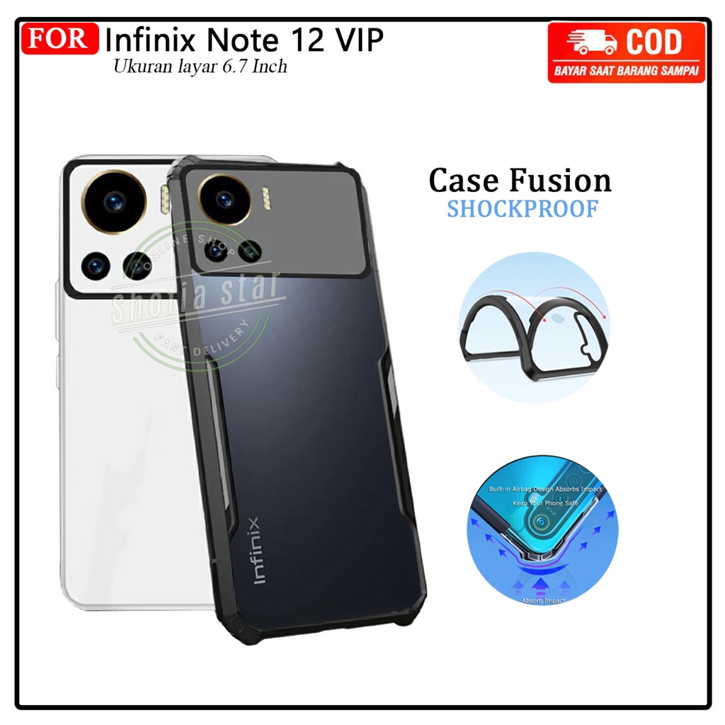 Case Infinix Note 12 Vip Softcase Shockproof Transparan Camera Protect Casing