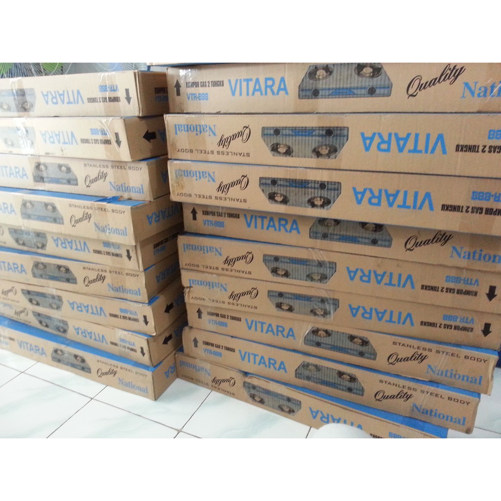 KOMPOR 2 TUNGKU Stainless merk Vitara VTR-888 Murah Berkualitas