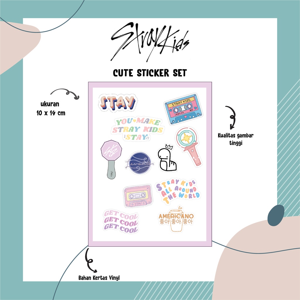 

STRAY KIDS CUTE STICKER PACK STIKER WALL DECO DIY