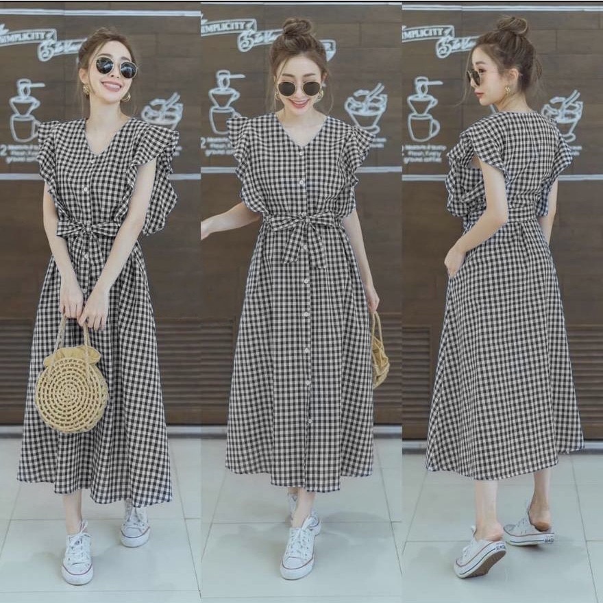 FWG - DRESS MAXY VIOLA / BAJU DRESS WANITA / DRES / DRESS PANJANG / DRESS WANITA KOREA