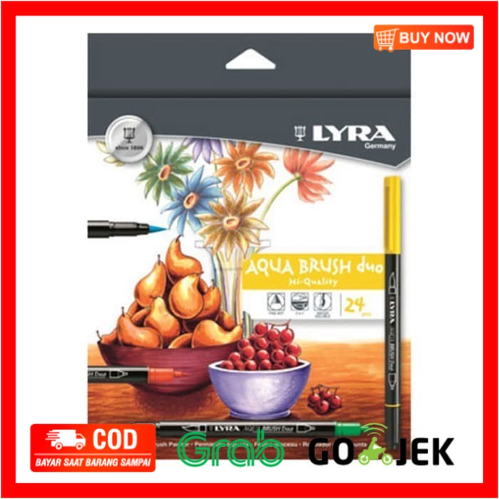 

(BISA COD) Lyra Aqua Brush Duo Dual Pen 24 Colors Set Kuas Mewarnai Coloring