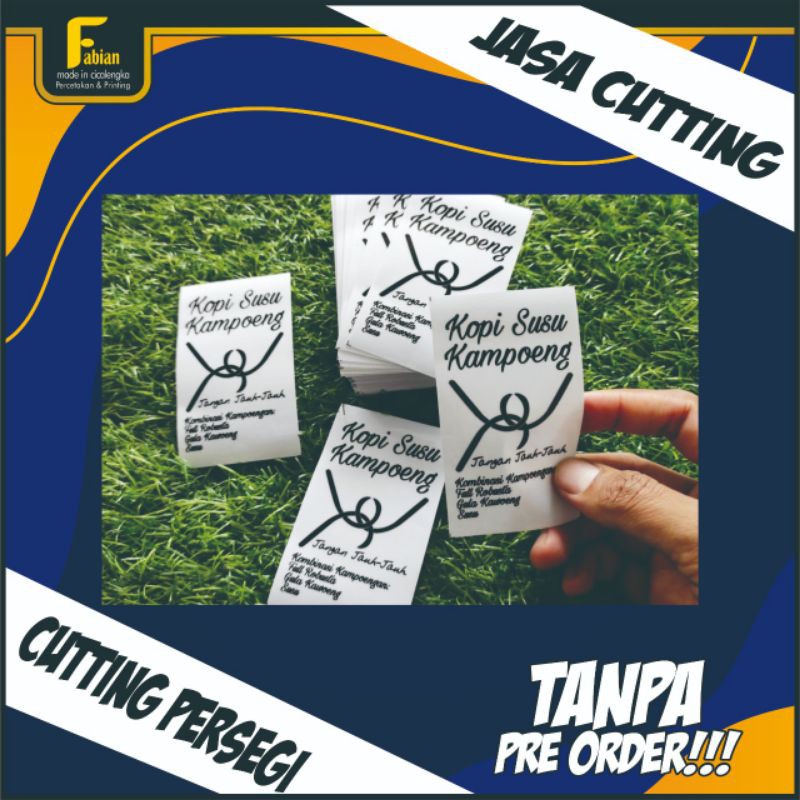 

Tambahan Jasa Cutting/Potong kotak/persegi untuk stiker harga/meter