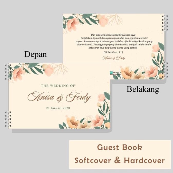 

teukuzulfikar37 Buku Tamu Softcover | Design Custom | Wedding BK-16 TERLARIS TERPERCAYA ORIGINAL
