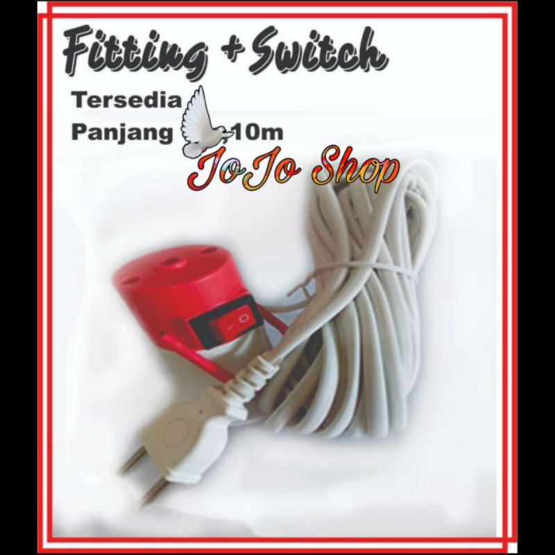 Fitting Gantung Kabel 10 Meter Reida / Fitting Gantung Saklar Reida 10 Meter