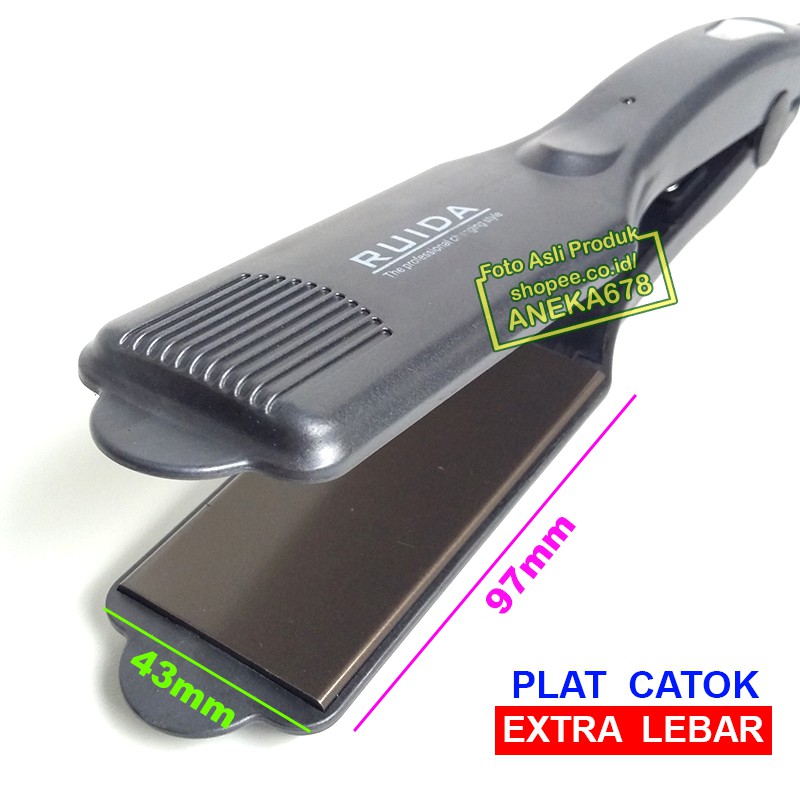 RUIDA PLAT CATOK EXTRA LEBAR ALAT CATOKAN RAMBUT LURUS BESAR ORIGINAL