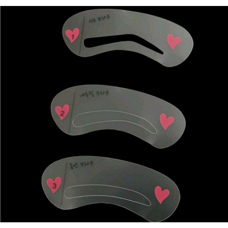 CETAKAN ALIS | 1 SET ISI 3 PCS | KARTU MENCETAK ALIS | EYEBROW TEMPLATE