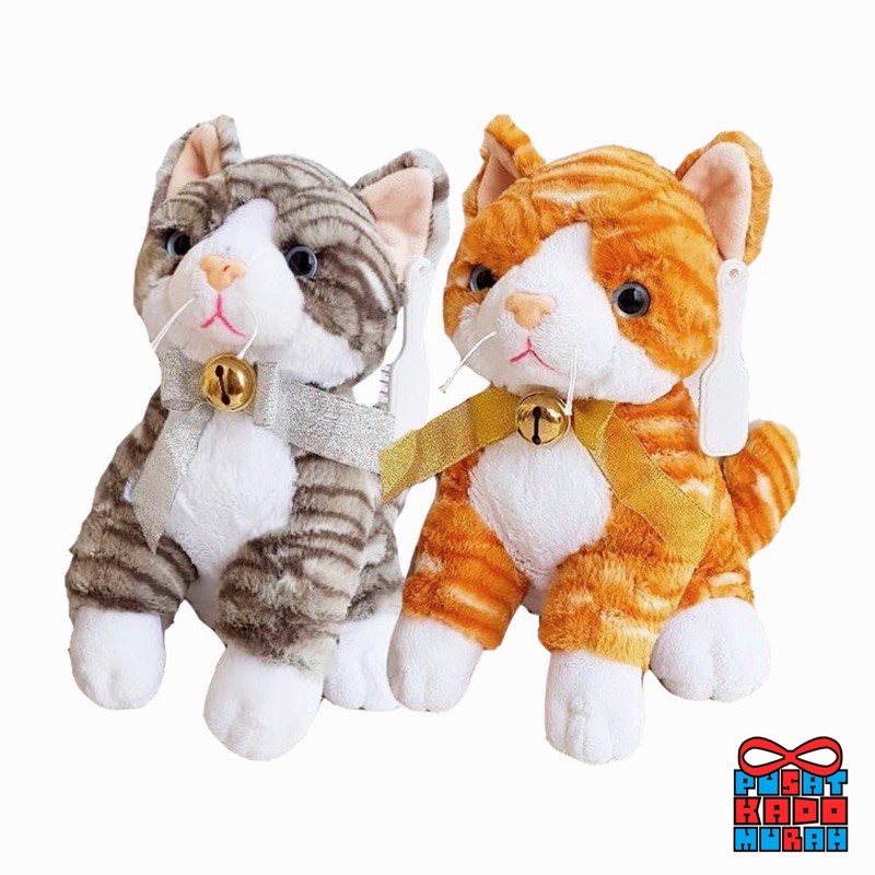 [BONUS SISIR] Boneka Kucing Povo Cat 10&quot;