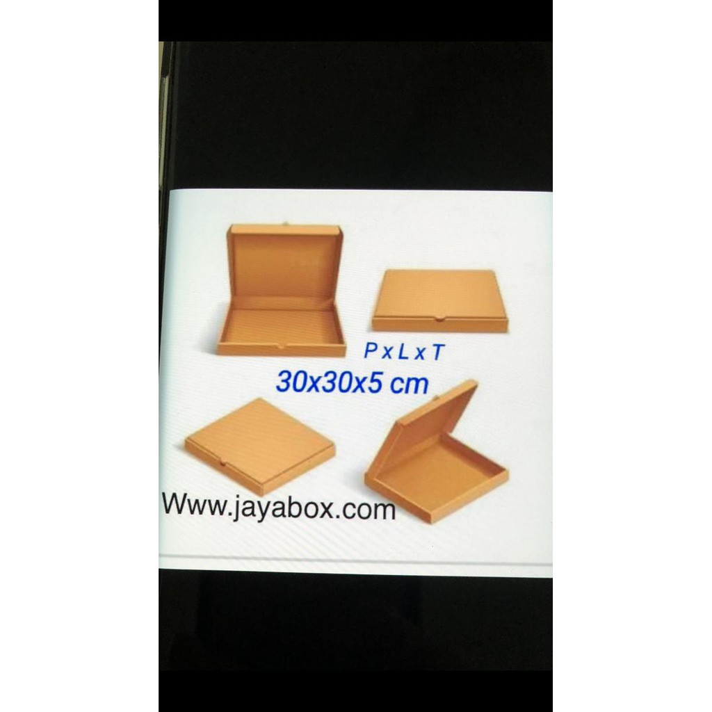 

Kardus / Box / Karton Packing Pizza, Baju, Kemeja 30X30X5Cm Tokocamelya