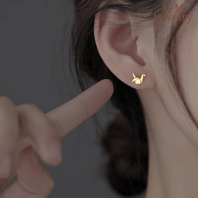 Anting Tusuk Model Burung Kertas Simple Compact Untuk Wanita 2022