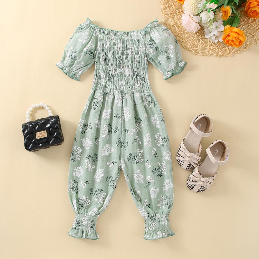 (LOLI-JKT) BD-266 SET ANAK JUMPSUIT OVERALL 6 WARNA SIZE 90-140