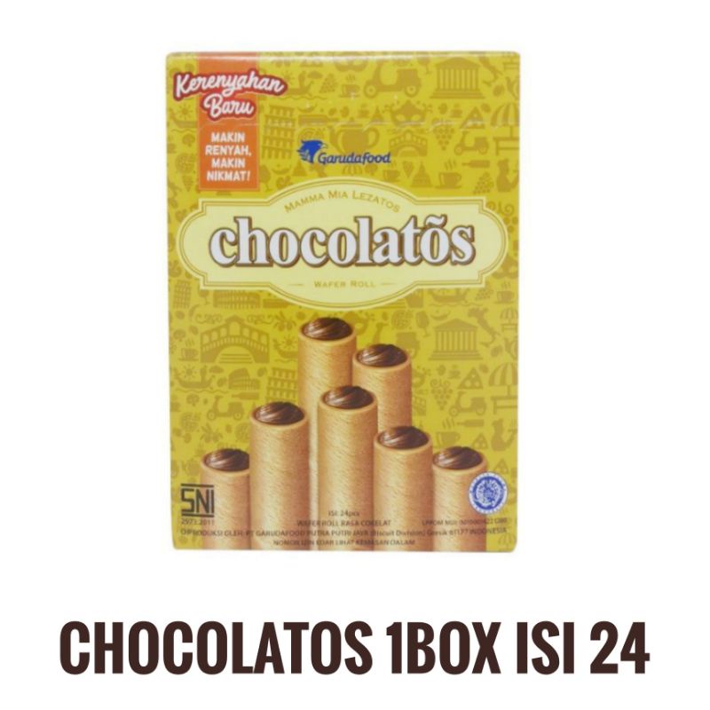 

CHOCOLATOS WAFER COKLAT ISI24/BOX 8,5GRAM ECERAN RP 500