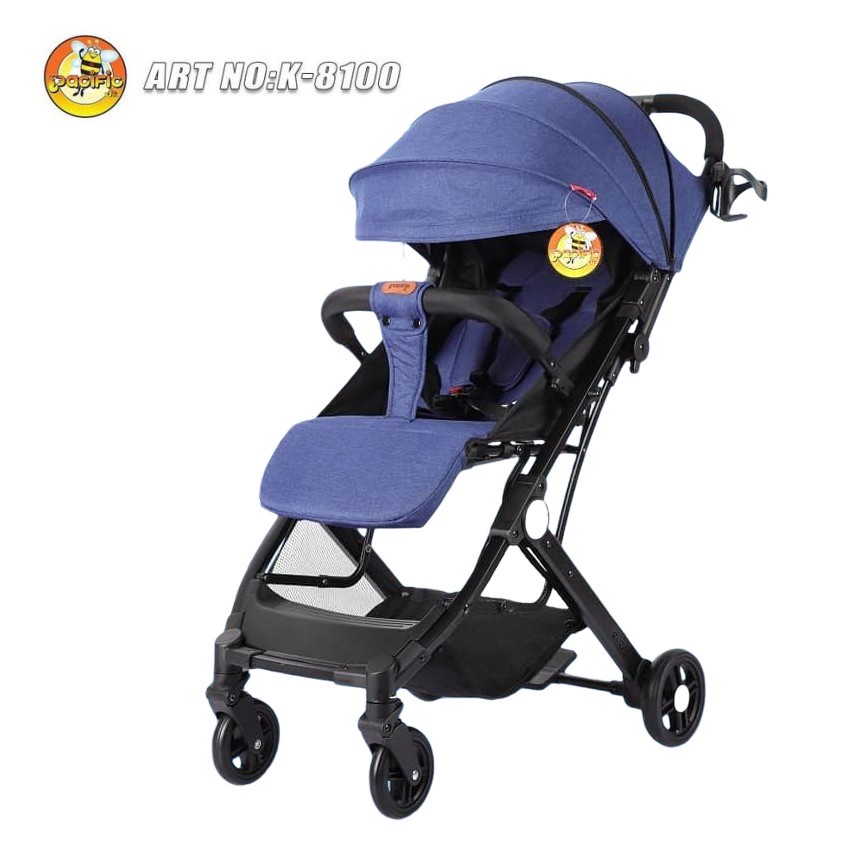 Kereta Bayi Pacific SP-K8100 New Born-25kg Duduk Rebah Tidur Stroller Dilipat Bisa Ditarik