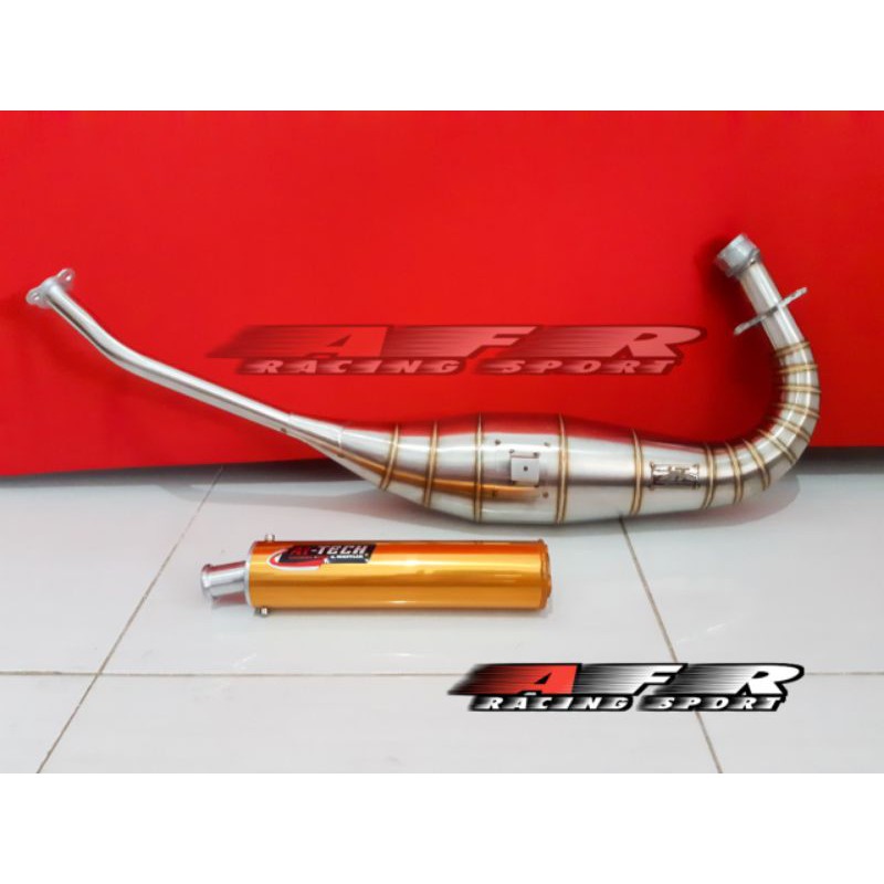Knalpot Ninja R RR Aitech Stainless Gold Non Cobra .
