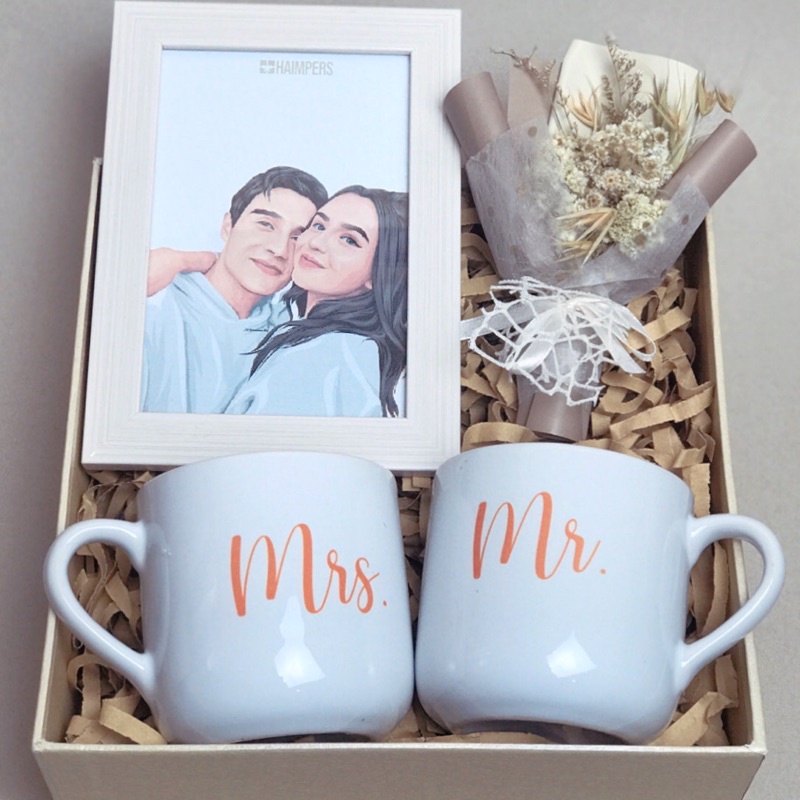 

Gift Box Mug /Hampers Wedding/Kado Wedding/Hiasan Estetik