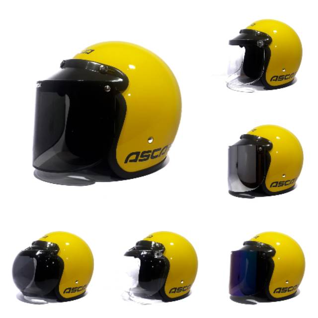 Helm Bogo ASCA RETRO Yellow Gloss