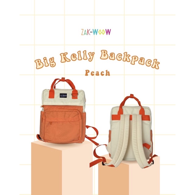 Kelly Backpack Besar-Peach