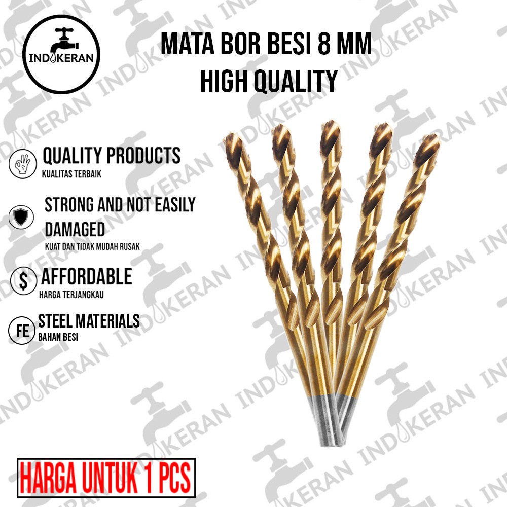 INDOKERAN - Mata Bor Besi - 8 mm - High Quality