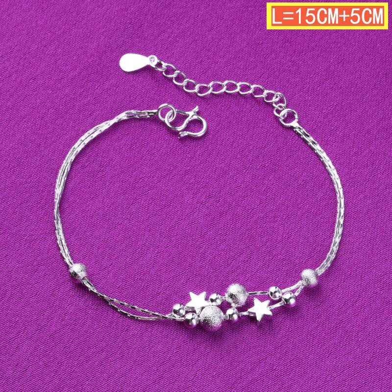 50 gaya 925 gelang perak asli, aksesoris perhiasan fashion Jepang dan Korea-3