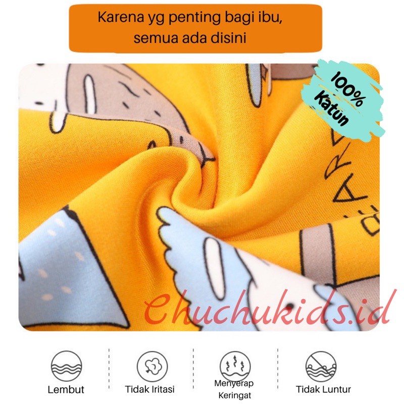 Piyama tidur anak, Setelan baju celana tidur anak cowok cewek elmo, brown import