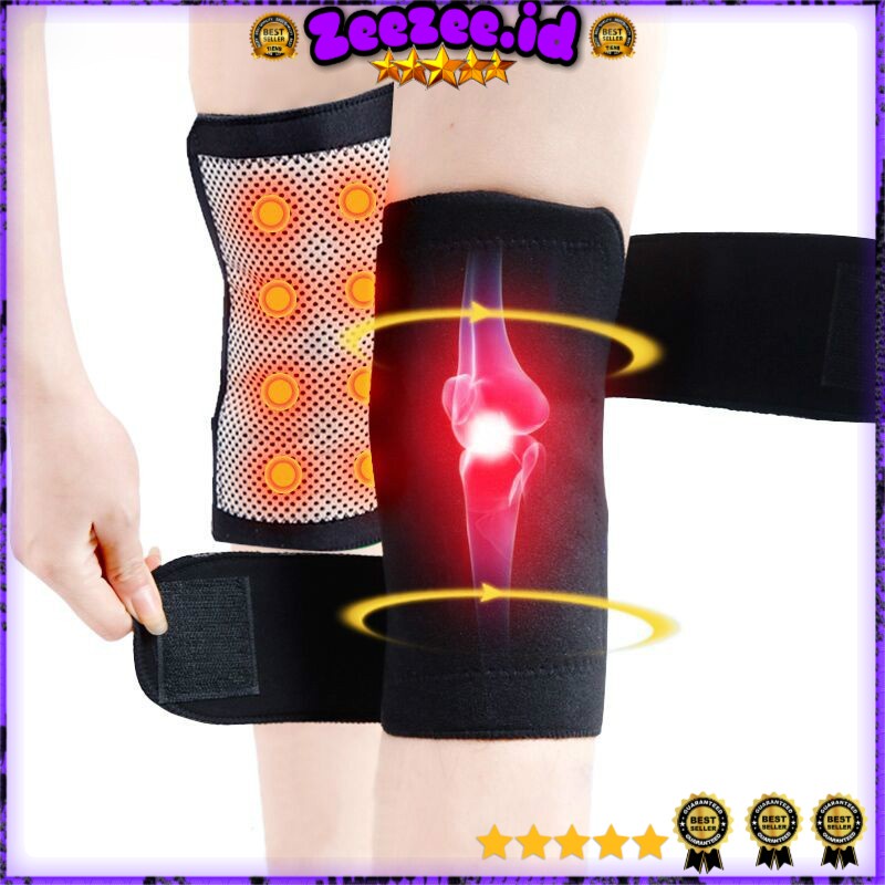 Pelindung Lutut Terapi Magnetik Knee Pad Size - A-7720 - Black