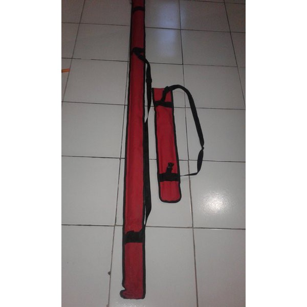 Sarung Toya Silat + Tas Golok Sarung Tongkat Wushu Rotan