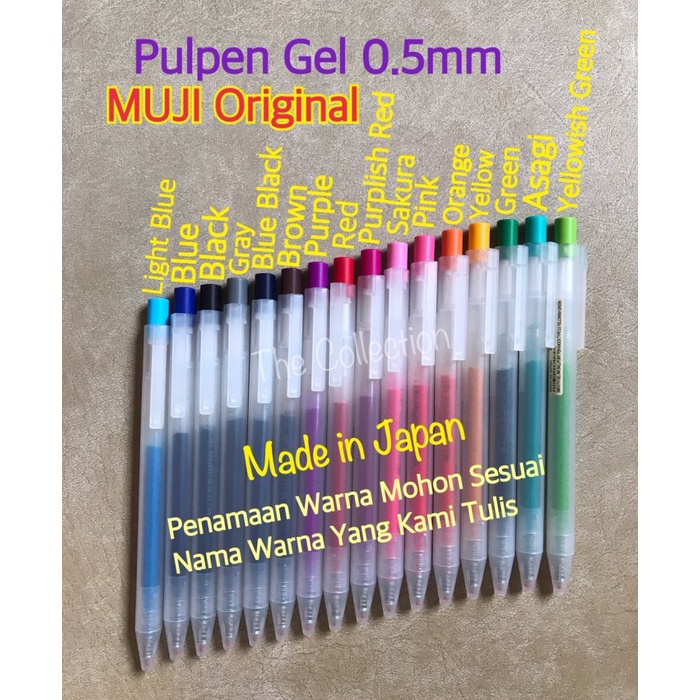 

Murah 0.5Mm Ctk Smooth Gel Ink Pen Muji Original Pulpen Balpoint Atk0641Mj Bagus