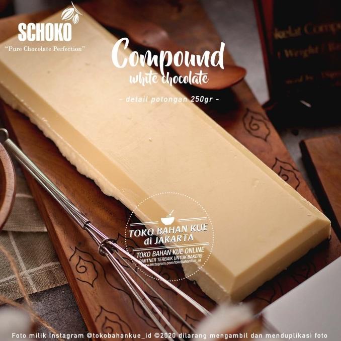 

Schoko WHITE Compound 250gr Chocolate Baking Coklat Putih Bahan Cake