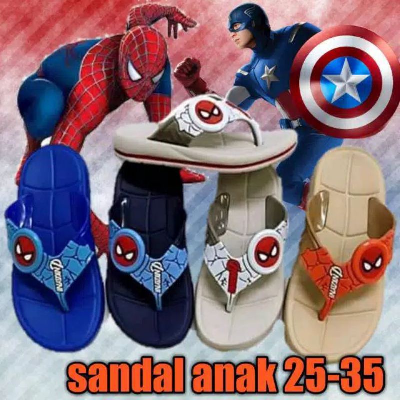 Sandal Jepit Anak Spiderman / Sandal anak Inkayni