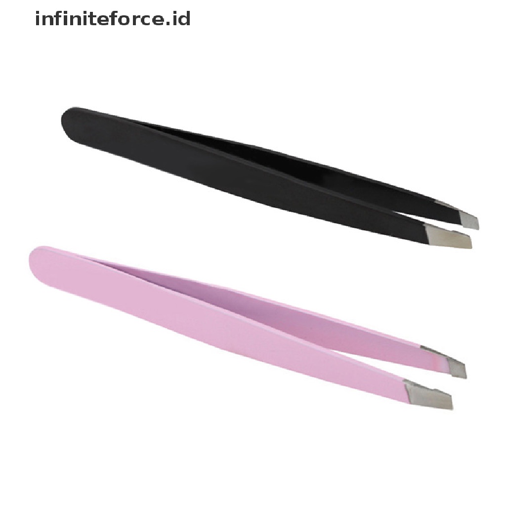 Infiniteforce.id Pinset Pencabut Alis Warna Pink / Hitam