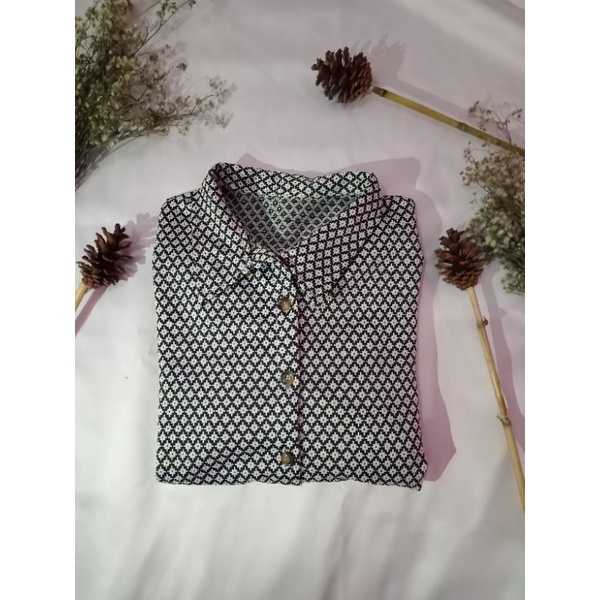 Blouse Korea/Blouse cewek/Blouse kotak-kotak
