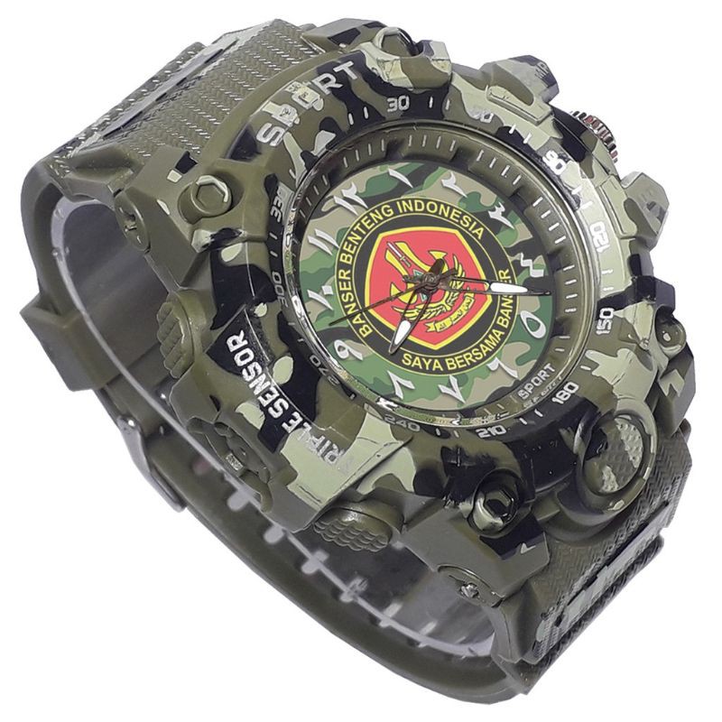 bisa custom jam tangan custom banser persit polri tni polisi loreng