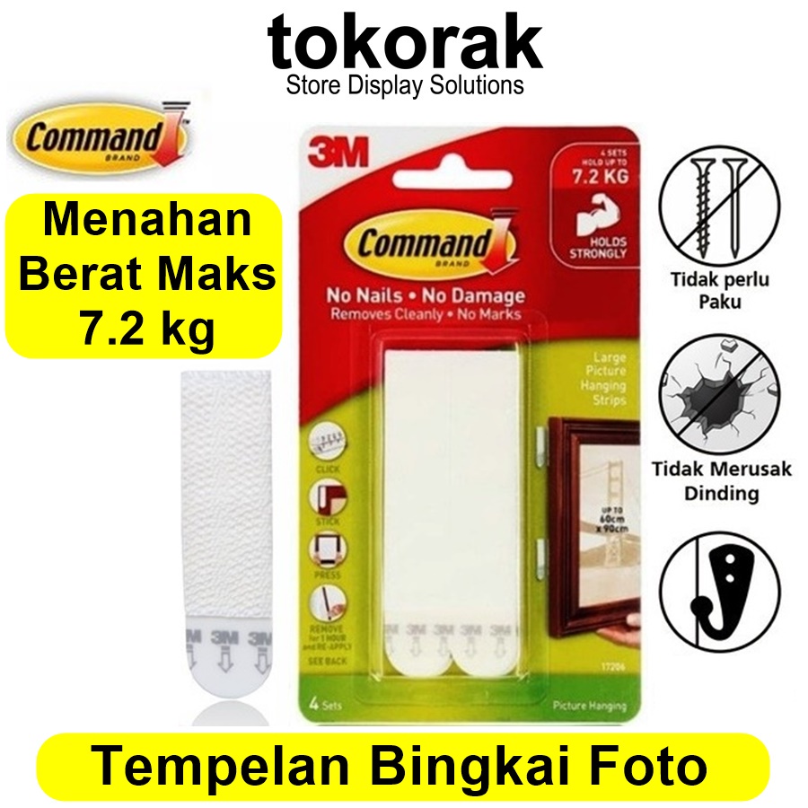 COMMAND 3M PEREKAT FOTO 17206 - LARGE PICTURE HANGING STRIPS