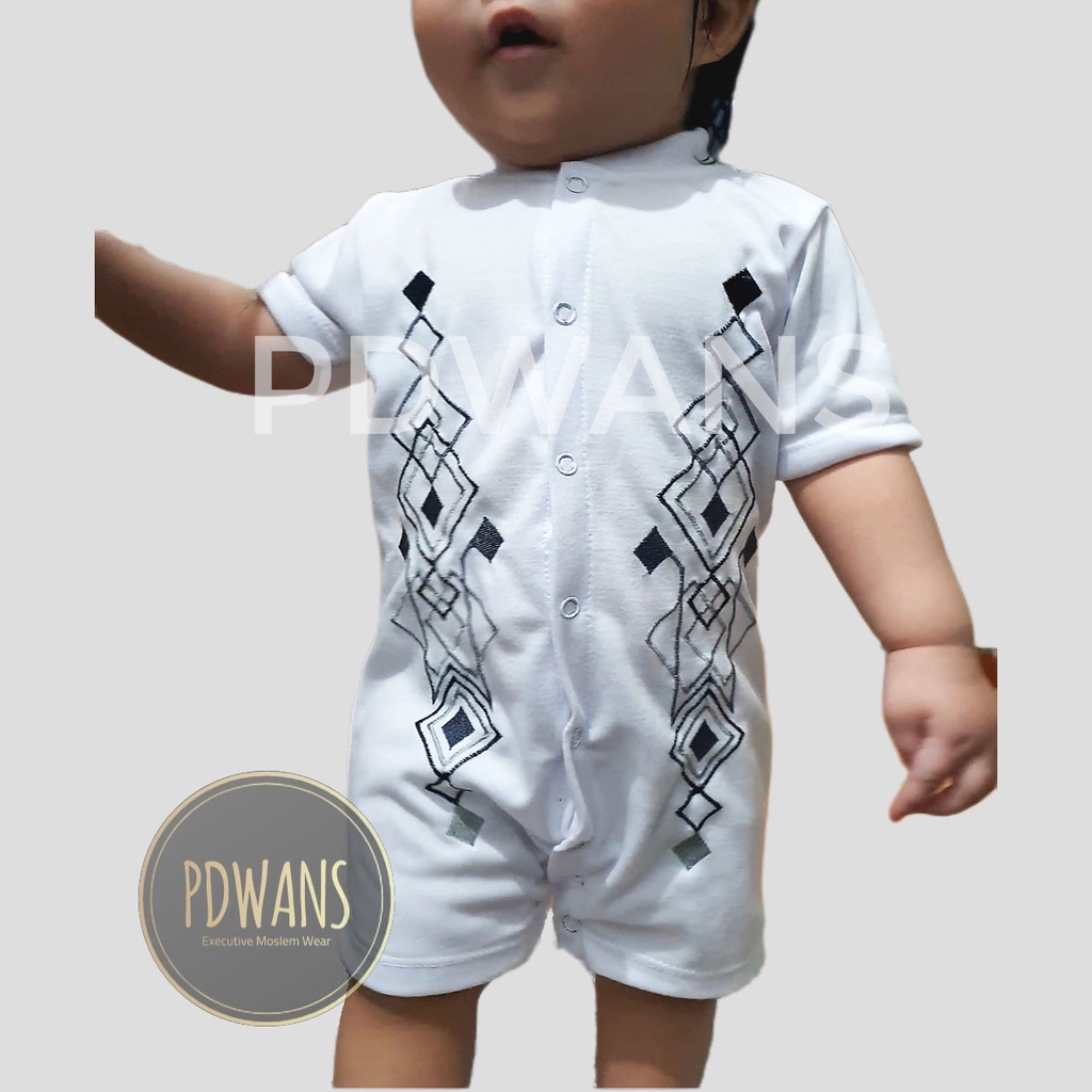 Baju koko Bayi Muslim Jumper Romper Koko Anak Newborn Balita 0 3 6 9 12 Bulan - PDWANS