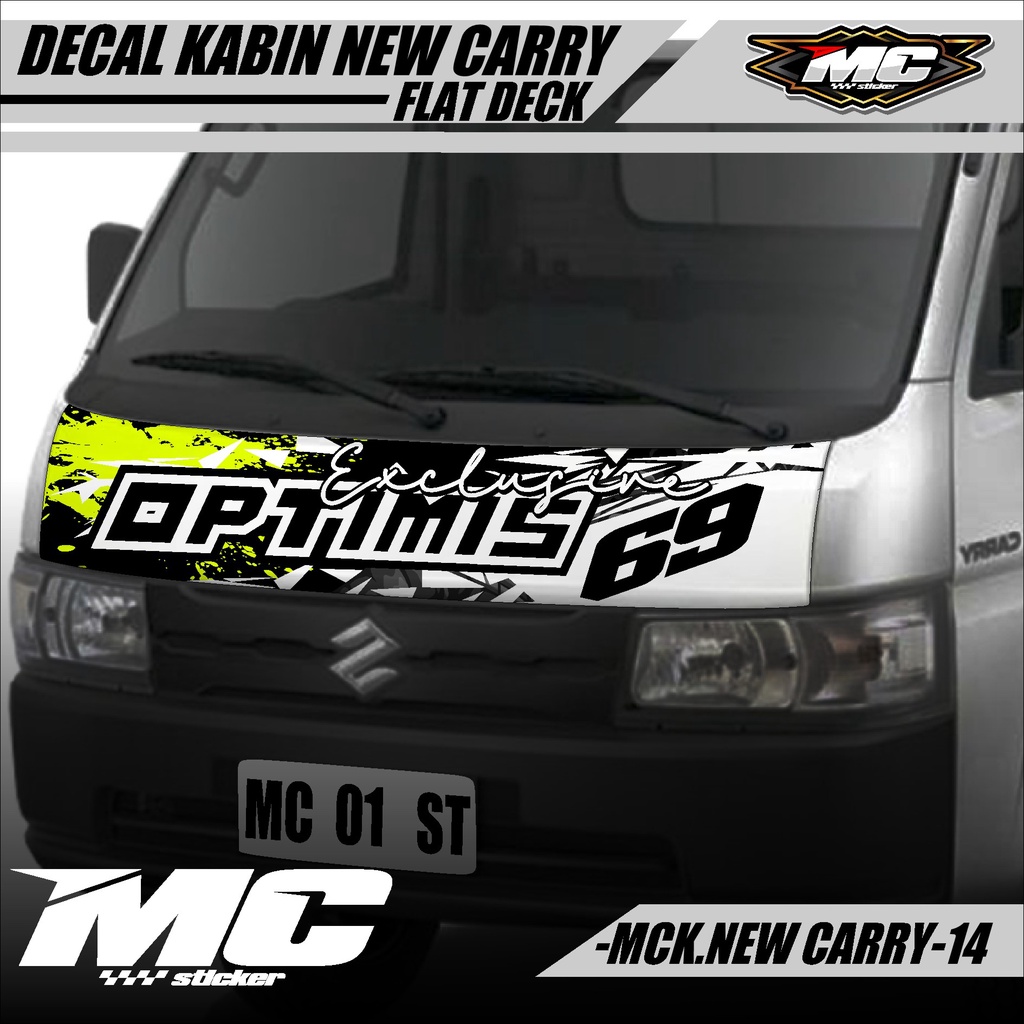 Jual Cod Decal Kabin New Carry Pick Up Sticker Kabin Depan New Carry Pick Up Flat Deck