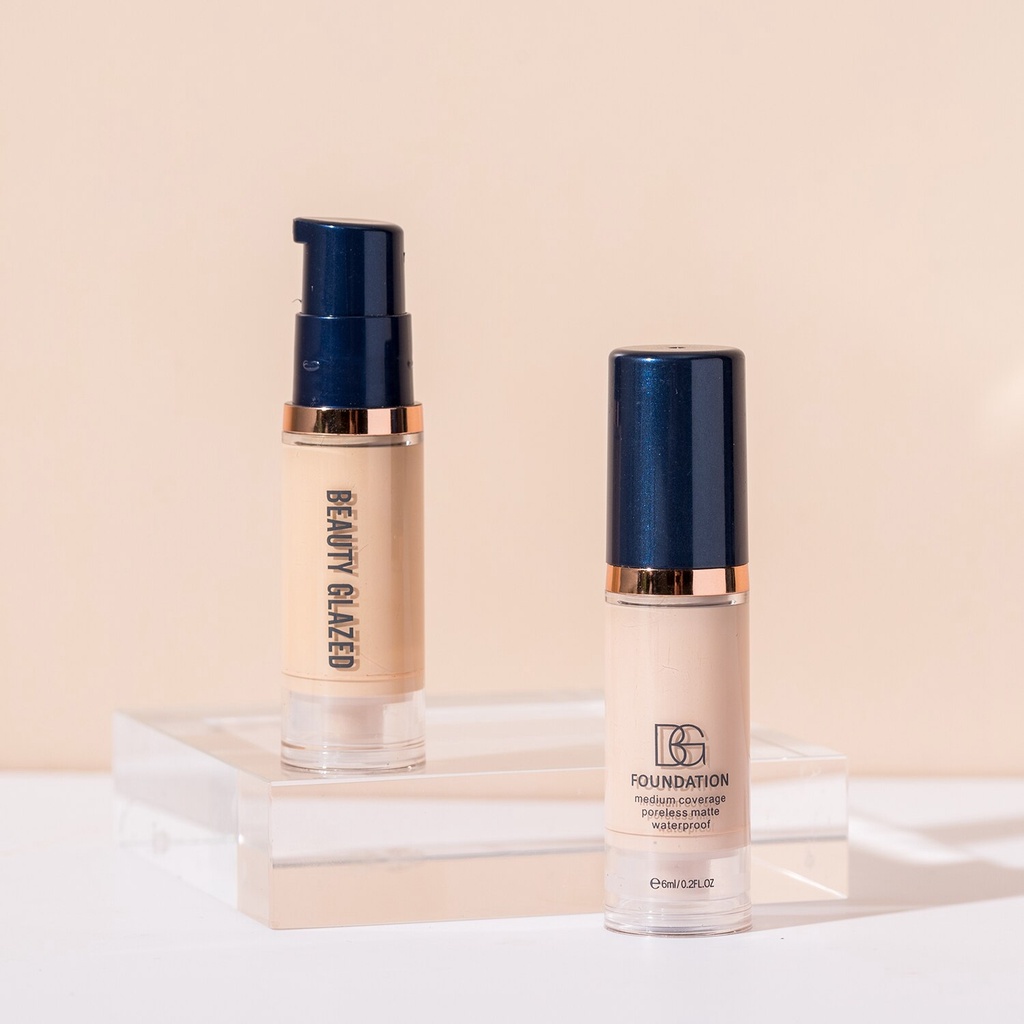 Beauty Glazed Liquid Foundation Full Coverage Foundation Beauty Glazed Base Makeup Alas Bedak Cair Beauty Glazed Foundation Cair