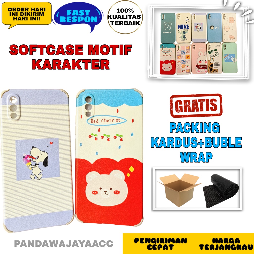 Softcase Casing Realme C1 C2 C11 C12 C21 C15 C25 C25S Karakter