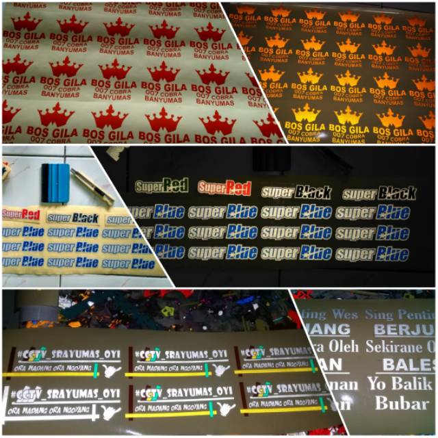 Stiker custom sesuai keinginan cutting sticker logo nama stiker viral motor baca deskripsi