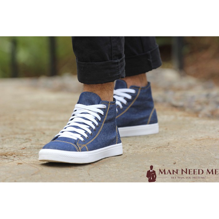 Sepatu Pria Denim| Sepatu Sneakers / Boots