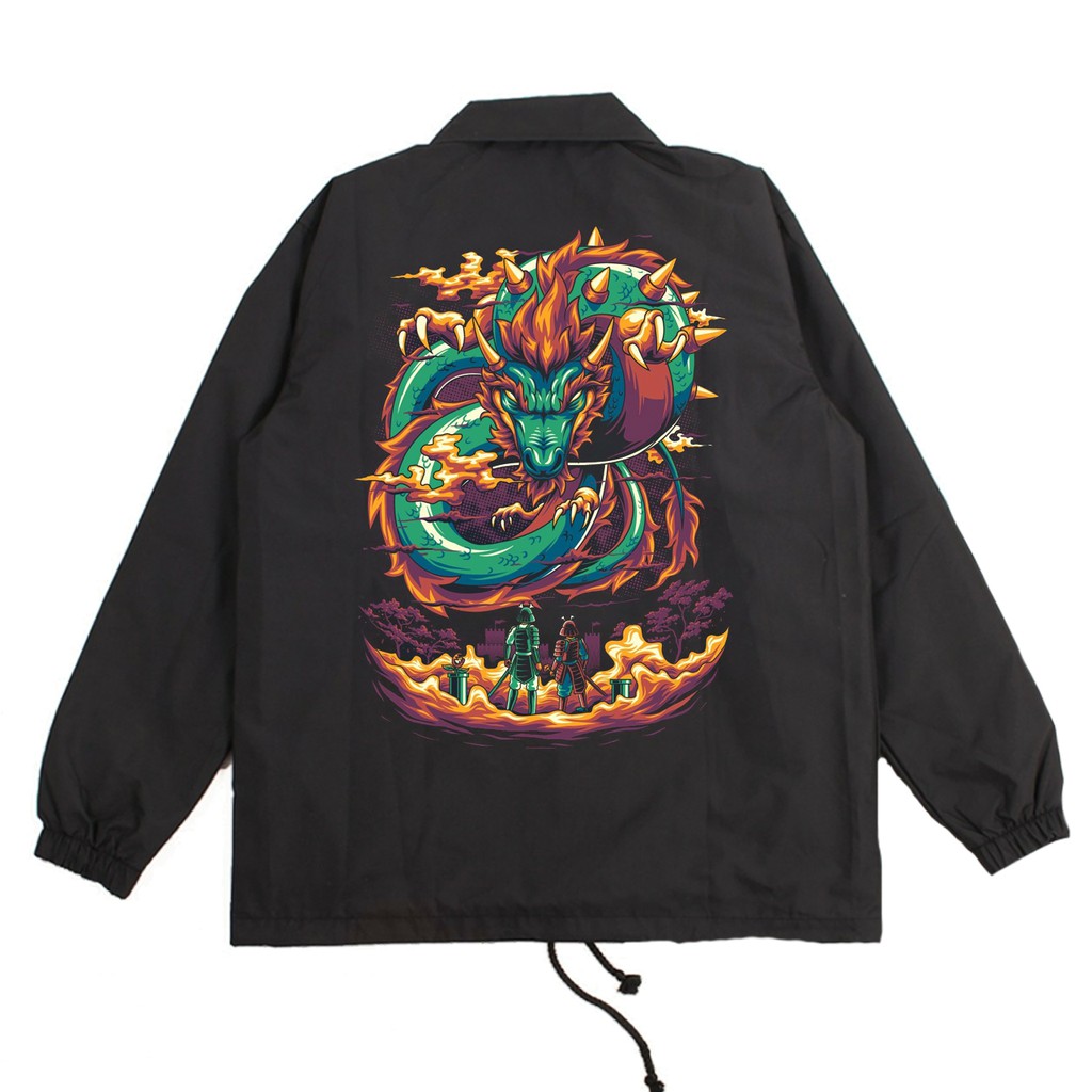 Zola Project Jaket Coach Japan Samurai Vs Dragon