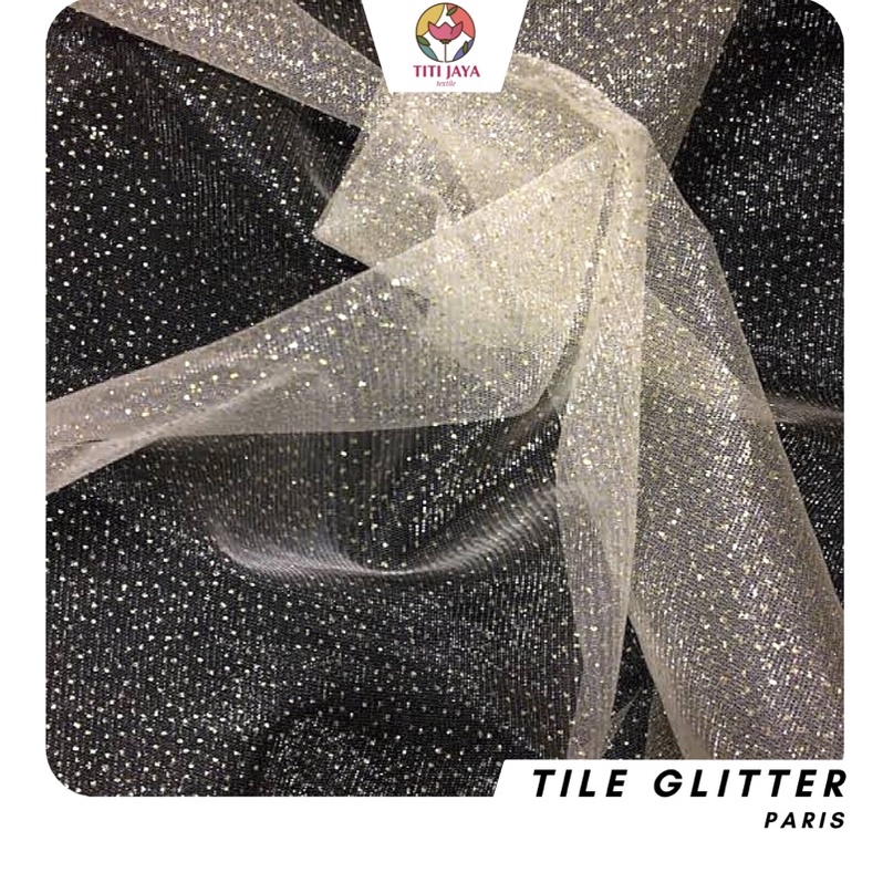 Tile Gliter Polos Paris / Tile Kebaya Glitter