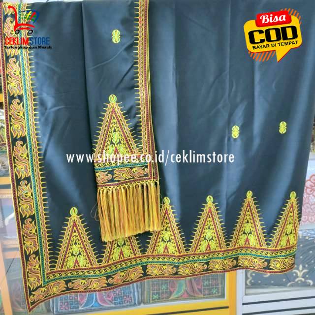 Kain Bordir Motif Pucuk Rebung Khas Aceh / Fashion Wanita / Kain Wanita / Oleh-Oleh Aceh