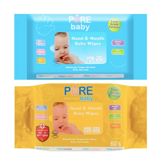 Pure Bb Hand &amp; Mouth Baby Wipes