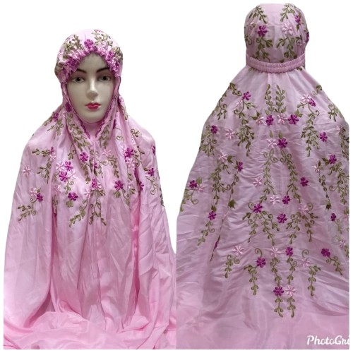 Mukena Mukenah Bangil Rukuh Dewasa Travel Jumbo BORDIR RAMBAT Premium Sutera Sutra Katun Terusan