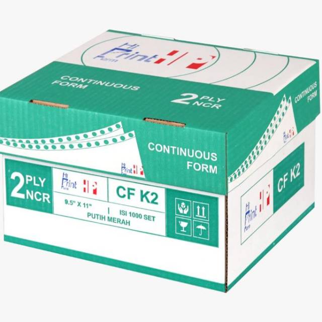 

CONTINUOUS FORM 2 Ply 9.5 x 11 HI PRINT (ISI 1000 SHEETS)