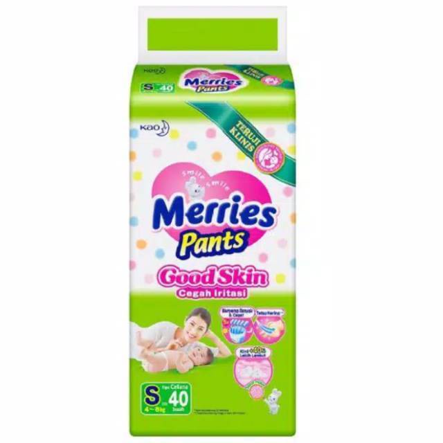 MERRIES PANTS GOOD SKIN S40- PAMPERS ANAK - PAMPERS BAYI - PAMPERS MURAH - PAMPERS - POPOK BAYI - PO