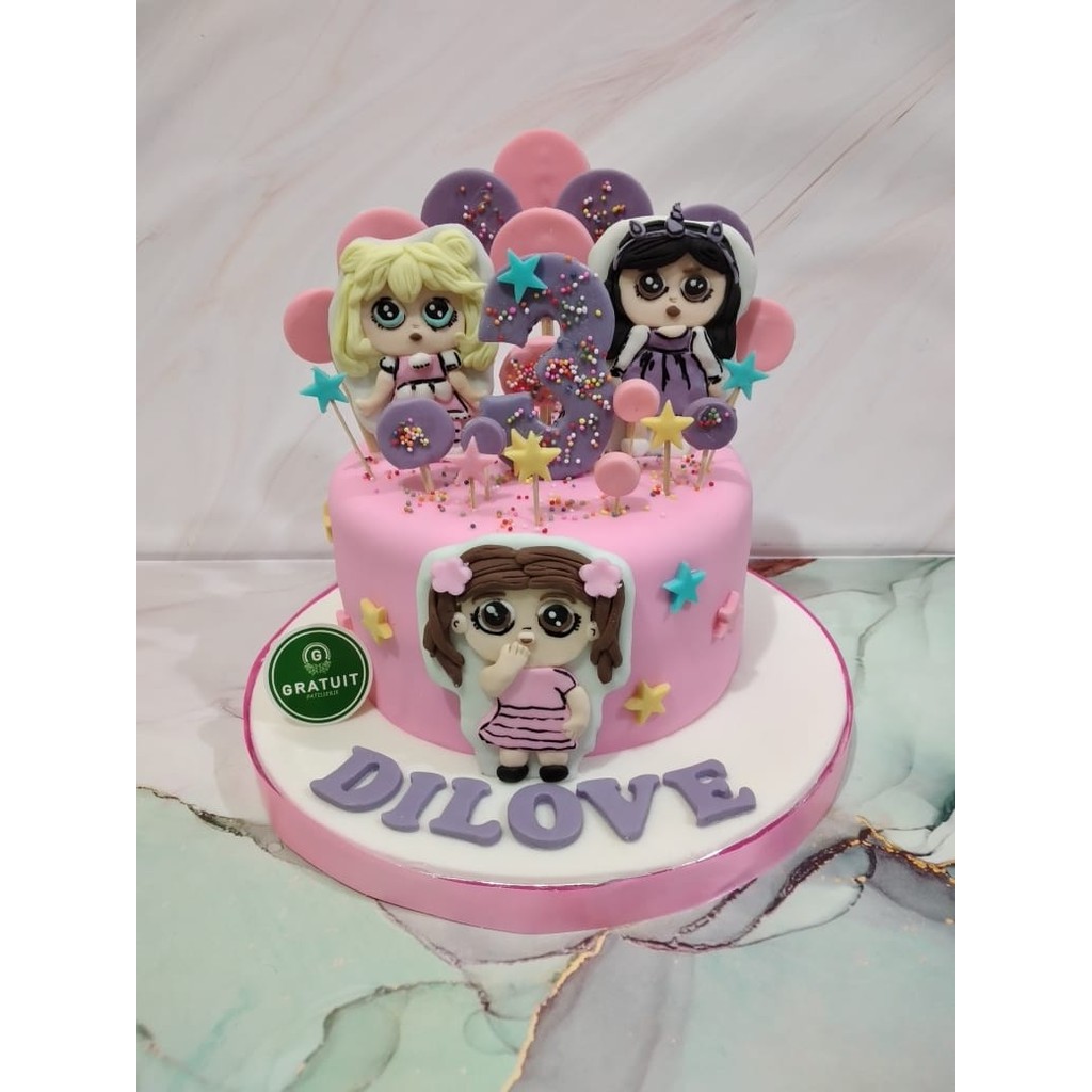 

custom cake LOL / kue ultah uk 15cm