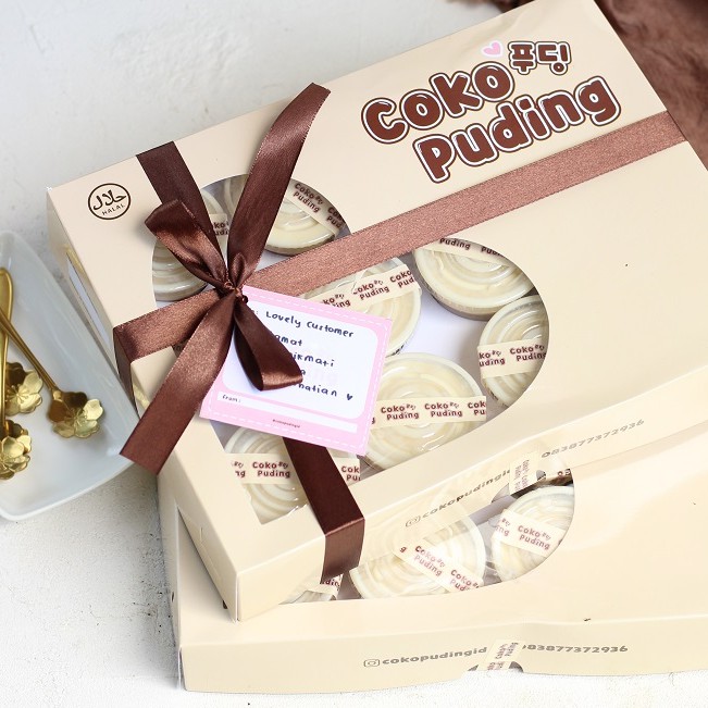 

Double Box Cokopuding Coklat Fla Susu Premium 24 cup Hampers