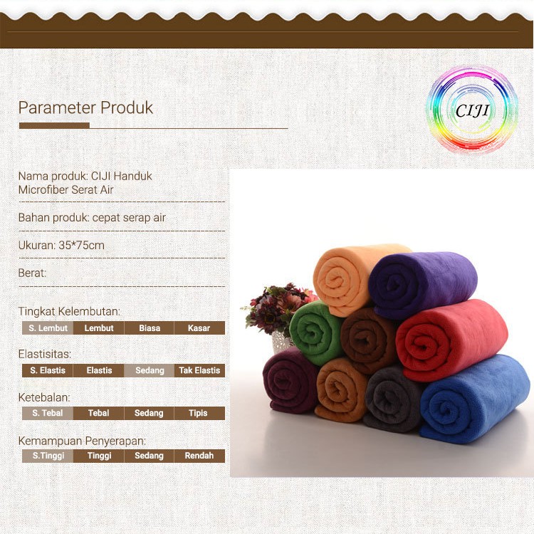 CJBR-H TINO TINO Handuk Mandi (360 gram) Microfiber Dengan Bahan Lembut Cepat Menyerap Air