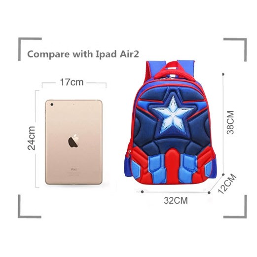 3D Emboss Tas Backpack Ransel anak sekolah karakter Spiderman Tahan Air